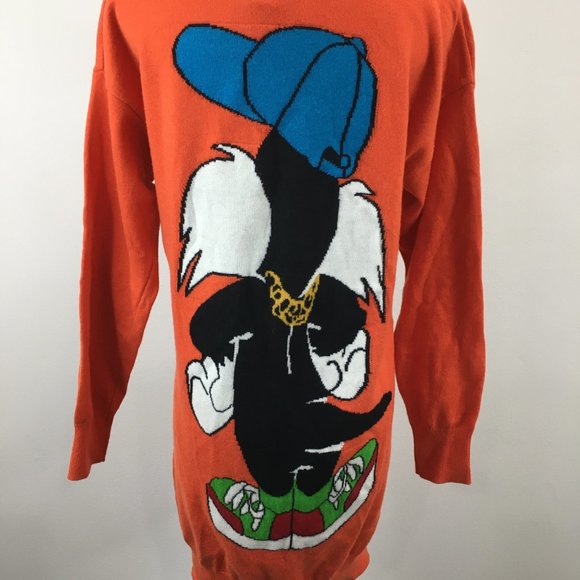MOSCHINO Couture Milano Sylvester The Cat Looney Tunes Virgin Wool Sweater Dress - Picture 9 of 10